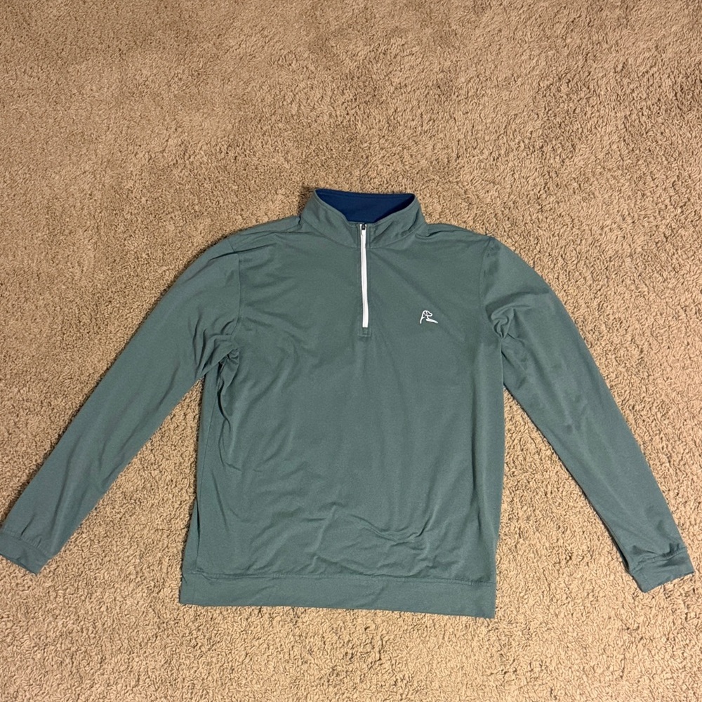 Rhoback Men's Zip Up Sweater in Green